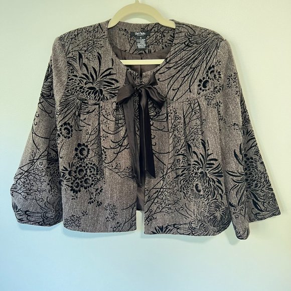 Bob Mackie Wearable Art Cropped Capelet-style Jacket size 6 - Picture 1 of 8